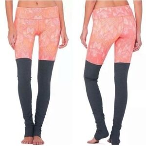 ALO Yoga Goddess Ribbed Leggings Coral Guava Indigo Pink Orange Gray S